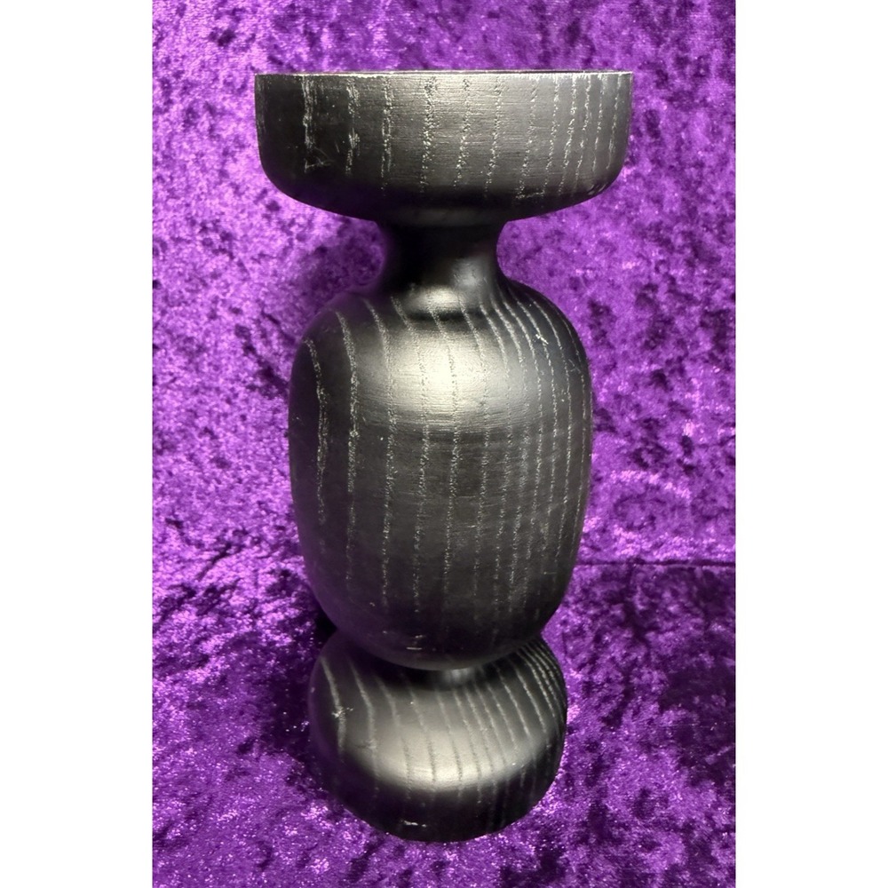 Diptyque Column Candle Holder Black Wooden Classic Oak‎ Wood Lux Decor